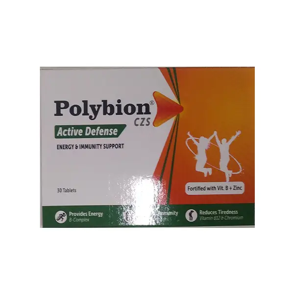 Polybion CZS Active Defense with Vitamin B12 & Zinc | For Energy & Immunity | Tablet